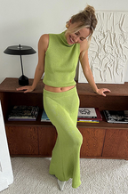 'Zorya' Knitted Skirt Set