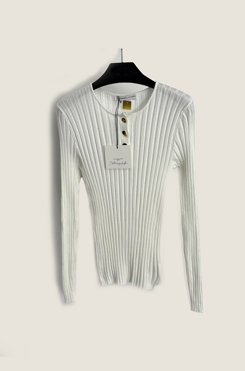 Schiaparelli Signature Ribbed Knit Top – One Size