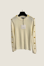 Schiaparelli Crest Button Knit Pullover – One Size