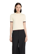 Gucci Ivory Signature Trim Knit Top