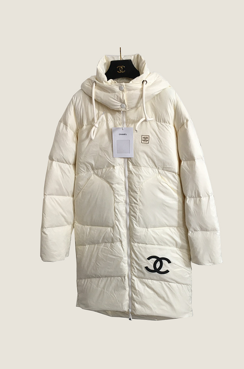 Chanel Ivory Puffer Coat – Winter Luxe Edition