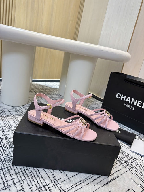 Chanel Lambskin Icone Sandals