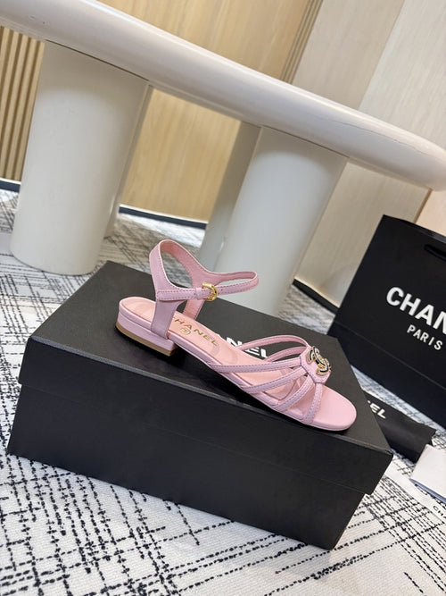 Chanel Lambskin Icone Sandals