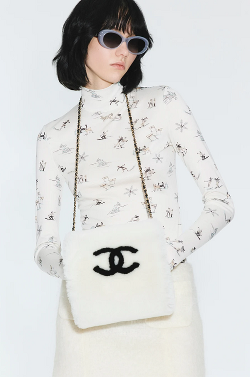 Chanel Snow Sport Mesh Turtleneck Top – S-L