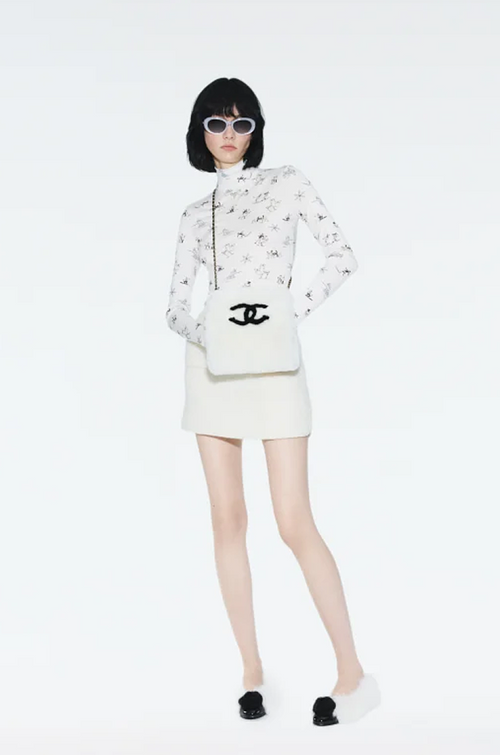 Chanel Snow Sport Mesh Turtleneck Top – S-L
