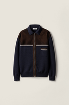 Miu Miu Two-Tone Suede & Knit Zip Jacket – S-L