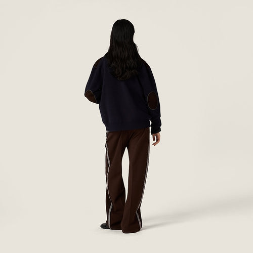 Miu Miu Two-Tone Suede & Knit Zip Jacket – S-L