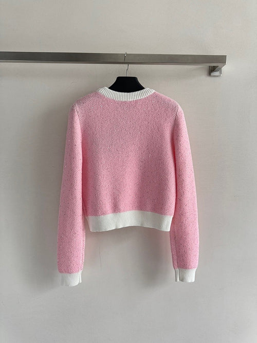 Prada Milano Crystal Knit Logo Sweater