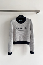 Prada Milano Crystal Knit Logo Sweater