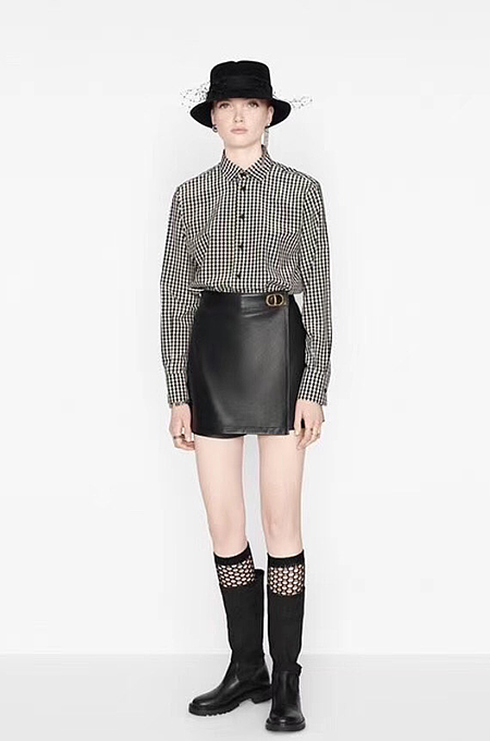 Dior “Cuir Moderne” Nappa Leather Belted Shorts