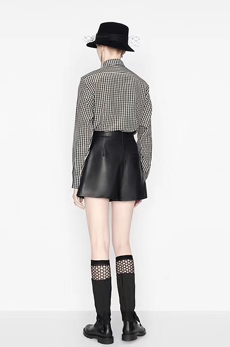 Dior “Cuir Moderne” Nappa Leather Belted Shorts