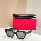 Saint Laurent “Rive Droite” Sculpted Cat-Eye Sunglasses – Multiple Colorways