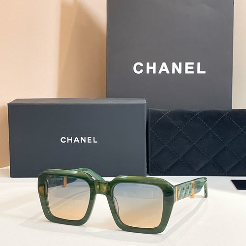 Chanel Quilted-Arm Oversized Square Sunglasses – Multi-Color Collection