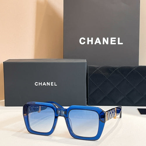 Chanel Quilted-Arm Oversized Square Sunglasses – Multi-Color Collection