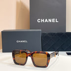 Chanel Quilted-Arm Oversized Square Sunglasses – Multi-Color Collection