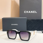 Chanel Quilted-Arm Oversized Square Sunglasses – Multi-Color Collection