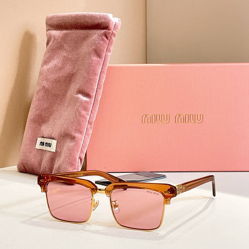 Miu Miu “Velvet Avenue” Retro Square Sunglasses – Gradient Luxe Series