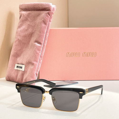 Miu Miu “Velvet Avenue” Retro Square Sunglasses – Gradient Luxe Series