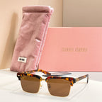 Miu Miu “Velvet Avenue” Retro Square Sunglasses – Gradient Luxe Series