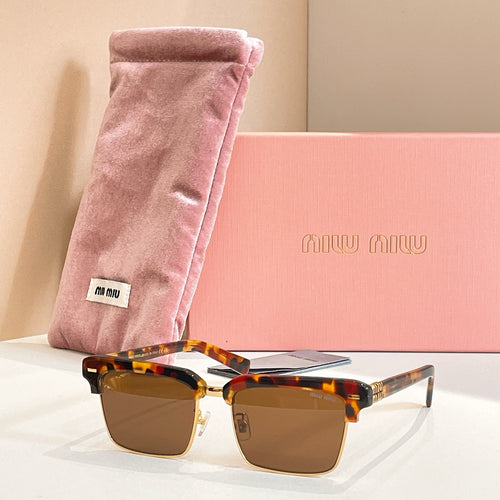 Miu Miu “Velvet Avenue” Retro Square Sunglasses – Gradient Luxe Series