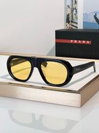 Prada “Linea Sportiva” Oversized Oval Sunglasses – Modern Edge Collection