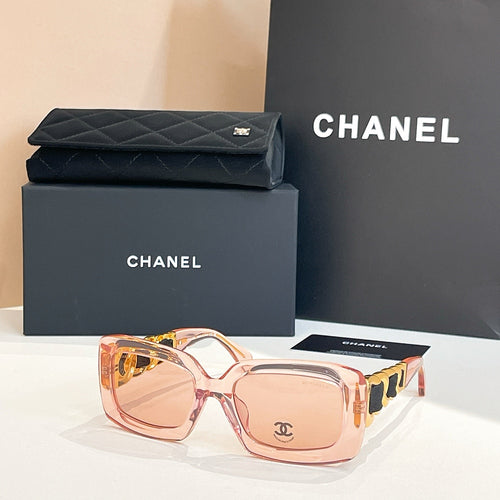 Chanel Rectangulaire ’23 Sunglasses – Quilted Gold Chain Edition