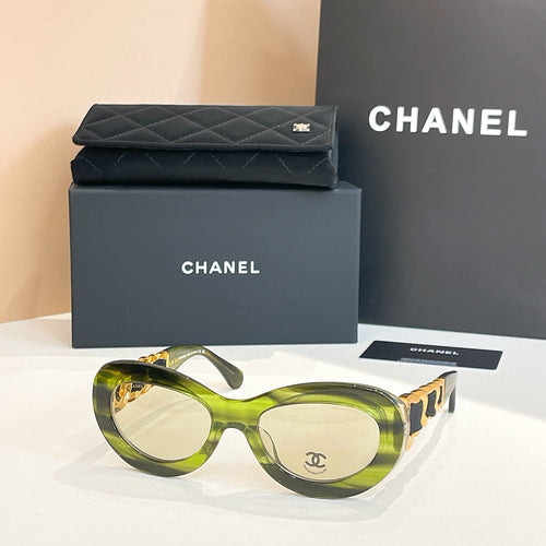 Chanel Oval Luxe ’23 Sunglasses – Chain-Link Elegance Collection