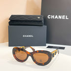 Chanel Oval Luxe ’23 Sunglasses – Chain-Link Elegance Collection