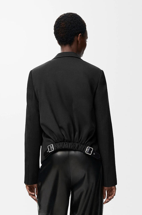 Loewe Noir Cinch-Back Cropped Blazer