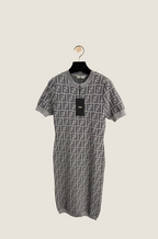 Fendi Monogram Knit Midi Dress