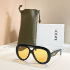 Loewe Curved-Frame Statement Sunglasses