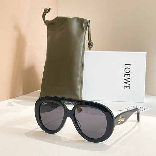 Loewe Curved-Frame Statement Sunglasses