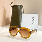 Loewe Curved-Frame Statement Sunglasses