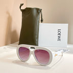 Loewe Curved-Frame Statement Sunglasses