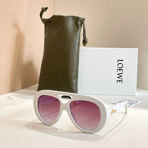 Loewe Curved-Frame Statement Sunglasses