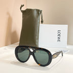 Loewe Curved-Frame Statement Sunglasses