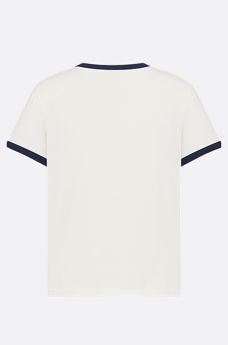 Dioriviera “Christian Dior Star” Ringer Tee in Navy & White