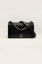 CHANEL “Boy de Noir” Quilted Lambskin Shoulder Bag