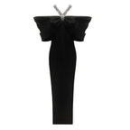 “Étoile Royale” Sculpted Bow Gown with Crystal Strap Detailing