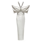 “Étoile Royale” Sculpted Bow Gown with Crystal Strap Detailing