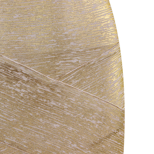 “Lustra Curve” Metallic Sculpted Mini Skirt