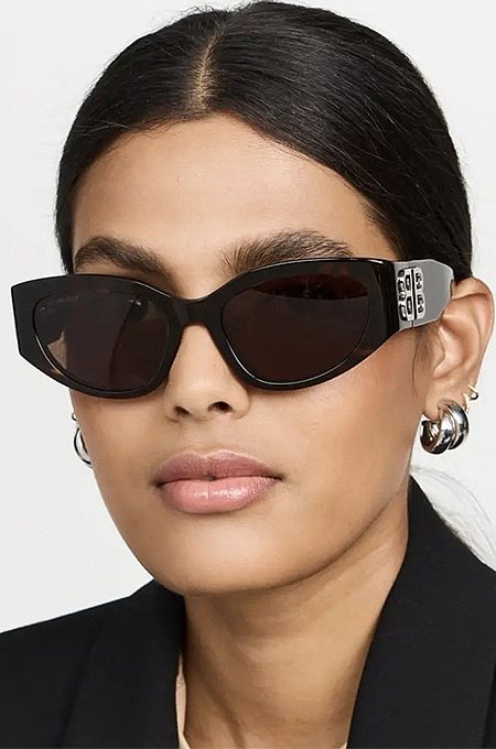 Balenciaga “BB Statement” Luxe Shield Sunglasses