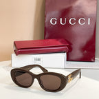 Gucci “GG Oval Luxe” Signature Frame Sunglasses