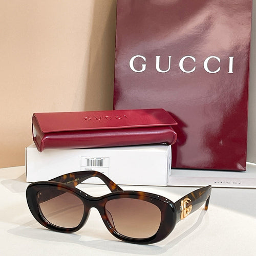 Gucci “GG Oval Luxe” Signature Frame Sunglasses