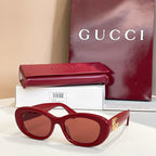 Gucci “GG Oval Luxe” Signature Frame Sunglasses