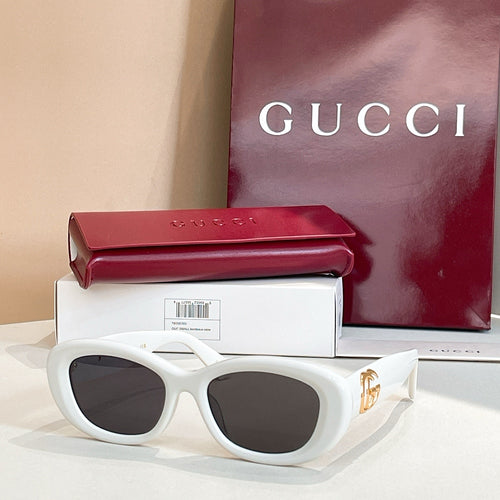 Gucci “GG Oval Luxe” Signature Frame Sunglasses