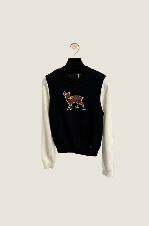 Chanel Reindeer Intarsia Knit Sweater