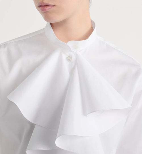 Dior Cascading Ruffle Silk Blouse