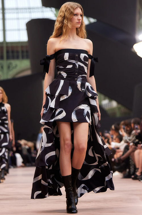 Chanel Brushstroke Cascade Gown