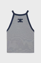 “Marin Triomphe” Striped Knit Halter Top